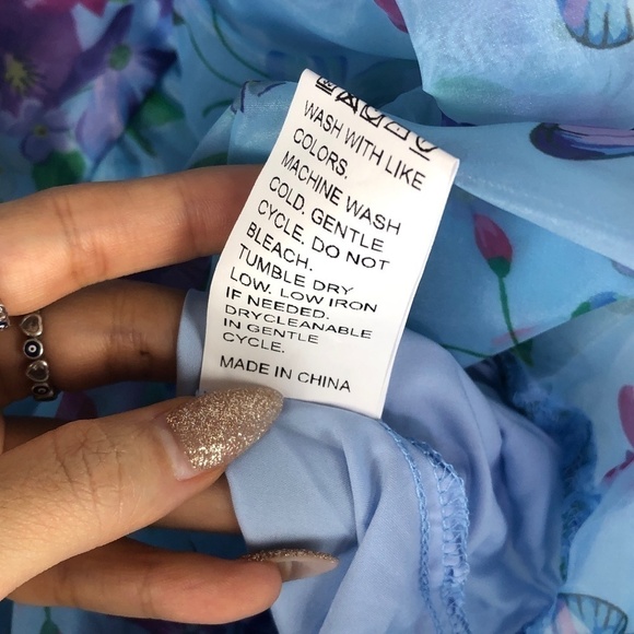 NWOT SHEIN Women’s blue floral fairycore dress - Picture 7 of 7